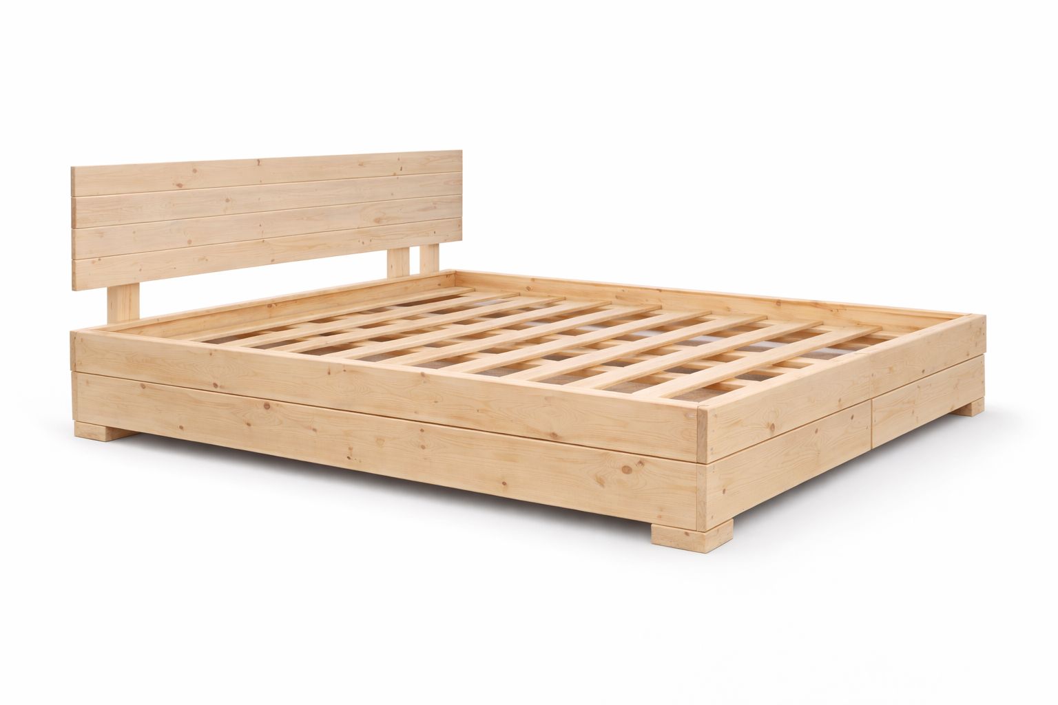 מיטה זוגית דגם אורן עם ארגז מצעים מחסני מזרונים אונליין